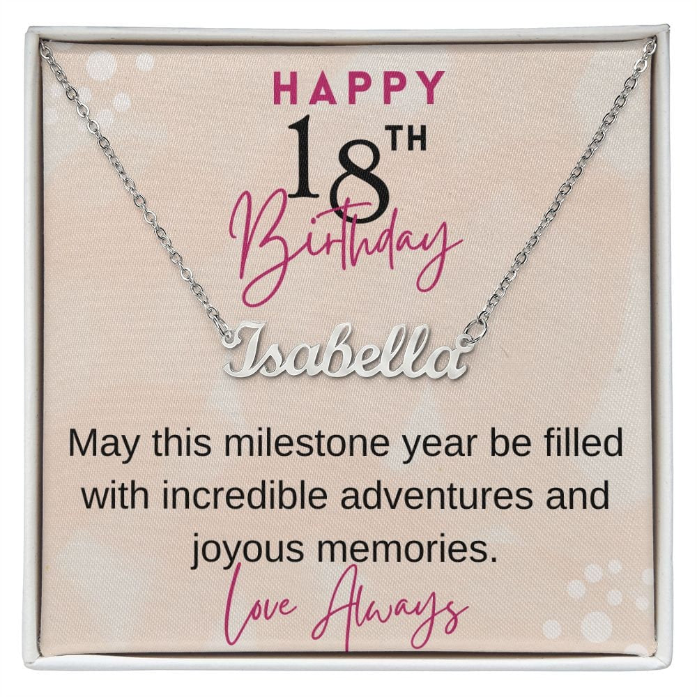 Buy 18th Birthday Gifts for Girls,Milestone 18th Birthday Necklace,Bold 18  year old girl gifts,Sterling Silver Beaded Necklace,18th Birthday Gift  Ideas at Amazon.in