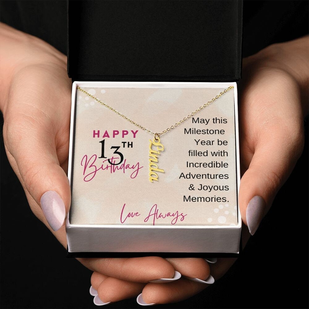 13th Birthday Gift For Her Sterling Silver Necklace Keepsake – Jen Downey